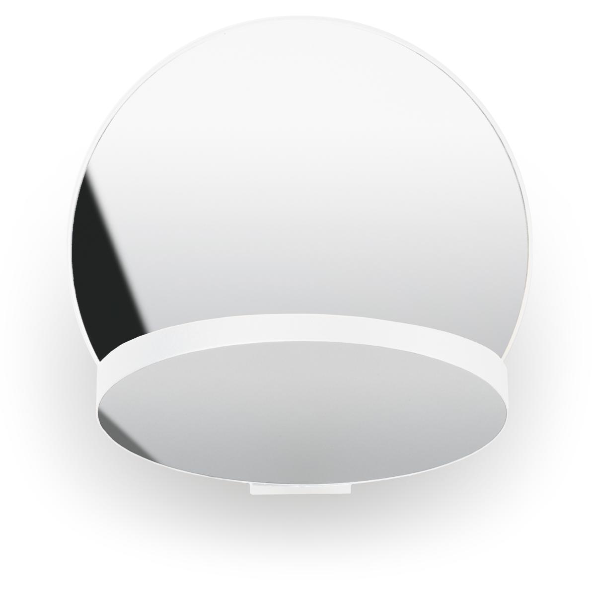 Koncept GRW-S-MWT-CRM-HW Gravy LED 4 inch Matte White with Chrome Wall Sconce Wall Light, Hardwire